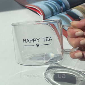 Кухоль Скляний "Happy Tea" 500 Мл Прозорий